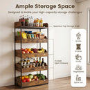 5-Tier Food Storage Rack with Pull-Out Drawers, Rustic Brown by DirectDeals
