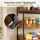 5-Tier Food Storage Rack with Pull-Out Drawers, Rustic Brown by LJGDeals