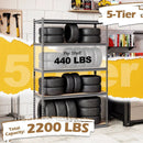 5-Tier Garage Shelving Unit 2200 LBS Metal Storage Shelves Adjustable Utility Rack for Warehouse by LJGDeals