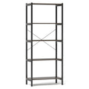 Multipurpose Open Bookcase Industrial Rack Wide Standing Storage Shelf-Brown by DirectDeals