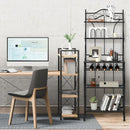 5-Tier Metal Kitchen Baker's Rack with 5 Wine Bottles Rack