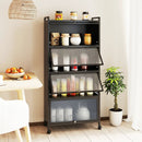 5-Tier Kitchen Pantry Storage Cabinet with Flip-Up Doors by LJGDeals