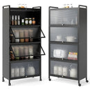 5-Tier Kitchen Pantry Storage Cabinet with Flip-Up Doors by LJGDeals