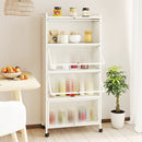 5-Tier Kitchen Pantry Storage Cabinet with Flip-Up Doors by LJGDeals