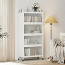 5-Tier Kitchen Storage Cabinet with Rolling Wheels - White by DirectDeals