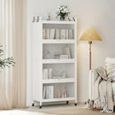 5-Tier Kitchen Storage Cabinet with Rolling Wheels - White by LJGDeals