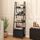 5-Tier Ladder Bookshelf with Fabric Drawer by LJGDeals