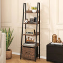 5-Tier Ladder Bookshelf with Fabric Drawer by LJGDeals