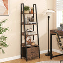 5-Tier Ladder Bookshelf with Fabric Drawer by LJGDeals
