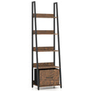 5-Tier Ladder Bookshelf with Fabric Drawer by LJGDeals