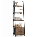 5-Tier Ladder Bookshelf with Fabric Drawer by LJGDeals