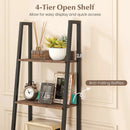5-Tier Ladder Bookshelf with Fabric Drawer by LJGDeals
