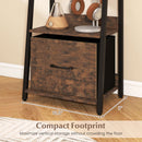 5-Tier Ladder Bookshelf with Fabric Drawer by DirectDeals