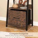 5-Tier Ladder Bookshelf with Fabric Drawer by LJGDeals