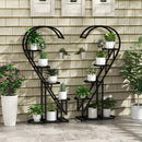 5 Tier Metal Plant Stand with Hanging Hook for Multiple Plants by LJGDeals