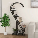 5 Tier Metal Plant Stand with Hanging Hook for Multiple Plants by LJGDeals