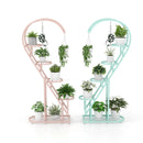 5 Tier Metal Plant Stand with Hanging Hook for Multiple Plants by LJGDeals