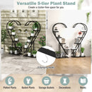 5 Tier Metal Plant Stand with Hanging Hook for Multiple Plants by LJGDeals