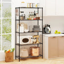 5-Tier Metal Storage Shelving Unit with V-Shaped Wire Rack and 1250 LBS Capacity-Black by LJGDeals