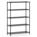 5-Tier Metal Storage Shelving Unit with V-Shaped Wire Rack-Black by LJGDeals