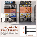 5-Tier Metal Storage Shelving Unit with V-Shaped Wire Rack-Black