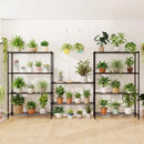 5-Tier Metal Storage Shelving Unit Set of 2 Adjustable Utility Shelf with V-Shaped Wire Rack-Black by LJGDeals