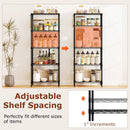 5-Tier Metal Storage Shelving Unit Set of 2 with V-Shaped Wire Rack-Black by LJGDeals