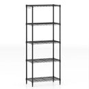 5-Tier Metal Storage Shelving Unit with V-Shaped Wire Rack and 750 LBS Capacity-Black by LJGDeals