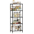 5-Tier Metal Storage Shelving Unit with V-Shaped Wire Rack and 750 LBS Capacity-Black by LJGDeals