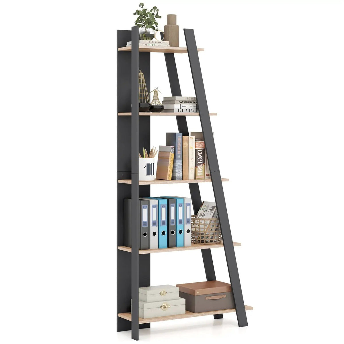 5-Tier Vertical Bookshelf for Small Spaces, 79" Tall, photo 11 of 16