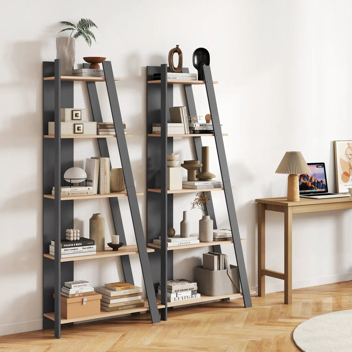 5-Tier Vertical Bookshelf for Small Spaces, 79" Tall, photo 14 of 16