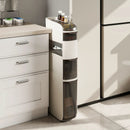 5-Tier Narrow Bathroom Storage Cabinet with Drawers and Tissue Box by LJGDeals