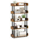 5-Tier Open Bookcase with Industrial Storage Unit by LJGDeals