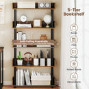5-Tier Open Bookcase with Industrial Storage Unit by LJGDeals