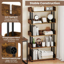 5-Tier Open Bookcase with Industrial Storage Unit by LJGDeals