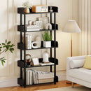5-Tier Open Bookcase with Industrial Storage Unit by LJGDeals