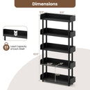 5-Tier Open Bookcase with Industrial Storage Unit by LJGDeals