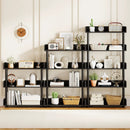 5-Tier Open Bookcase with Industrial Storage Unit by LJGDeals