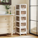 Rolling Storage Cart with Drawers and Lockable Wheels by LJGDeals