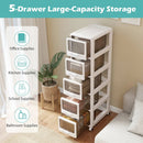 Rolling Storage Cart with Drawers and Lockable Wheels by LJGDeals