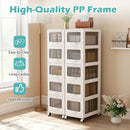 Rolling Storage Cart with Drawers and Lockable Wheels by LJGDeals
