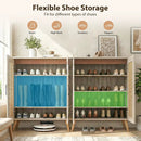 5-Tier Rattan Shoe Cabinewith 3 Removable Shelves by LJGDeals