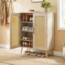 5-Tier Rattan Shoe Cabinewith 3 Removable Shelves by LJGDeals