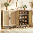 5-Tier Rattan Shoe Cabinewith 3 Removable Shelves by LJGDeals