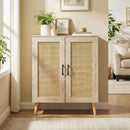 5-Tier Rattan Shoe Cabinewith 3 Removable Shelves