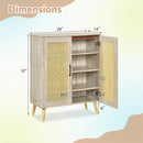 5-Tier Rattan Shoe Cabinewith 3 Removable Shelves by LJGDeals