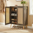 5-Tier Rattan Shoe Cabinewith 3 Removable Shelves by LJGDeals