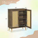 5-Tier Rattan Shoe Cabinewith 3 Removable Shelves by LJGDeals