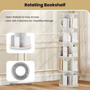 5-Tier Rotating Bookshelf 360¬∞ Display Rack with Dividers and Anti-falling Baffles by LJGDeals