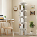 5-Tier Rotating Bookshelf 360¬∞ Display Rack with Dividers and Anti-falling Baffles by LJGDeals
